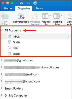 outlook for mac emails not showing in folders