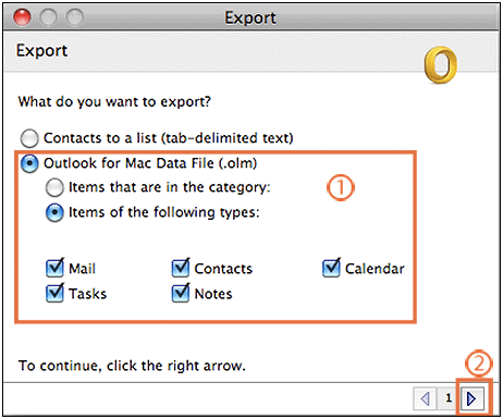 exporting outlook for mac 2011 mail